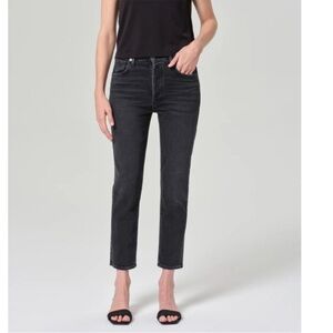 Agolde Women's High Rise Jeans - Black